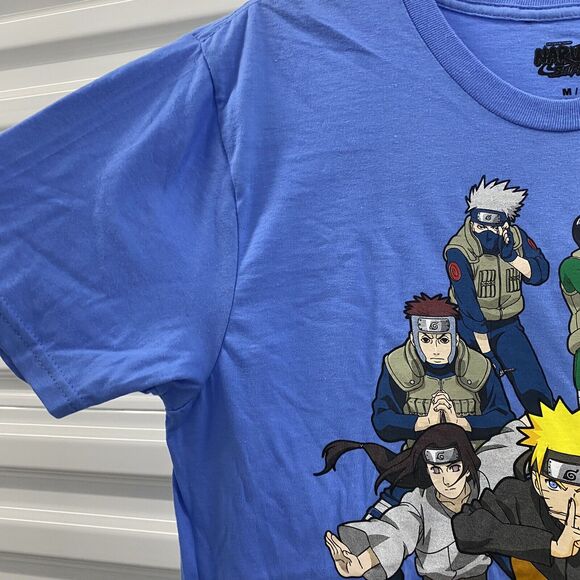 Shonen Jump Naruto Shippuden Group Image T-Shirt Men’s Size Medium 100% Cotton - Picture 4 of 7
